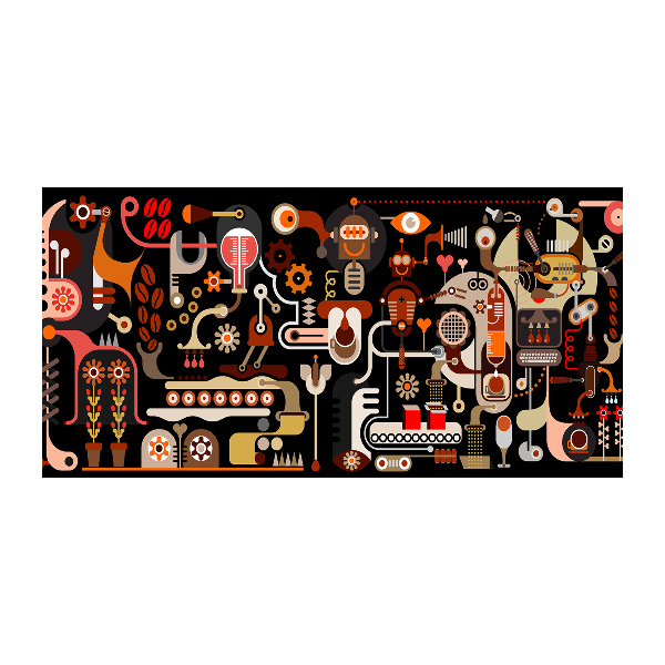 Acrylglas-Druck Kaffeeproduktion