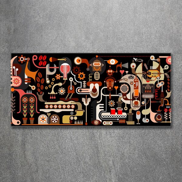 Acrylglas-Druck Kaffeeproduktion