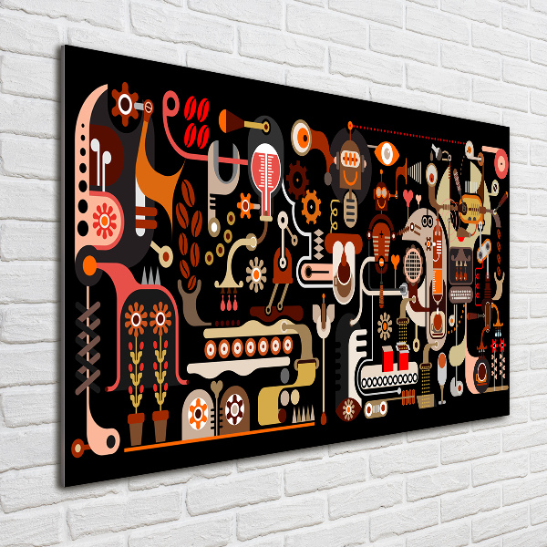 Acrylglas-Druck Kaffeeproduktion