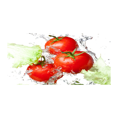 Foto auf Acryl Tomaten und Salat