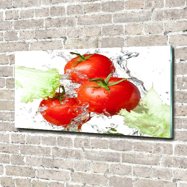 Foto auf Acryl Tomaten und Salat