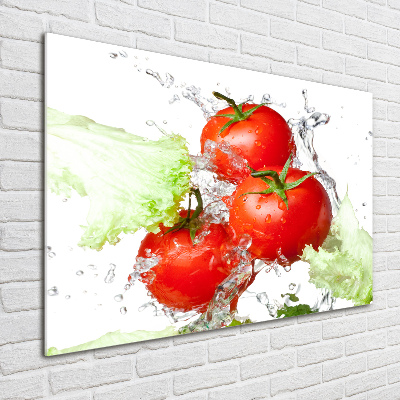 Foto auf Acryl Tomaten und Salat