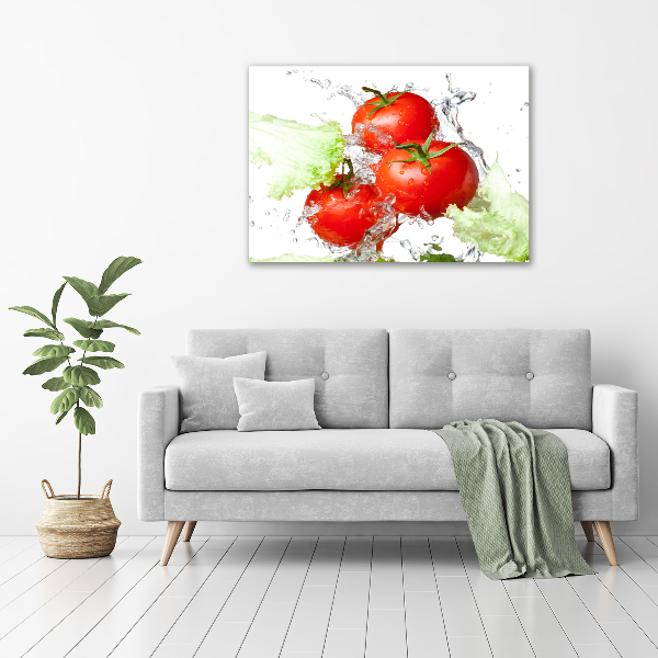 Foto auf Acryl Tomaten und Salat