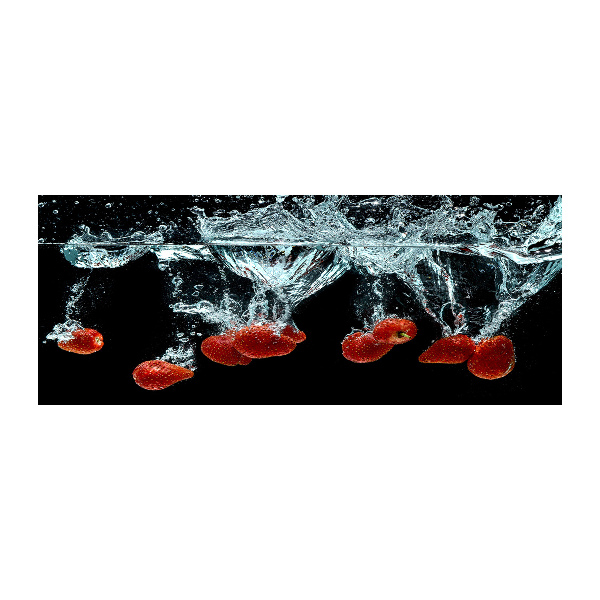 Acrylglas-Druck Erdbeeren unter Wasser