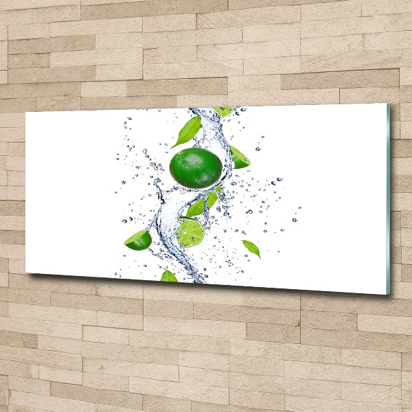 Bild auf Acrylglas Limetten und Wasser