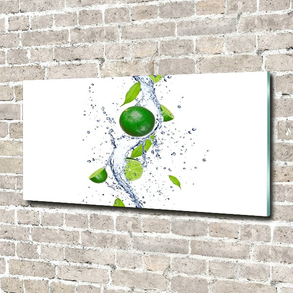 Bild auf Acrylglas Limetten und Wasser
