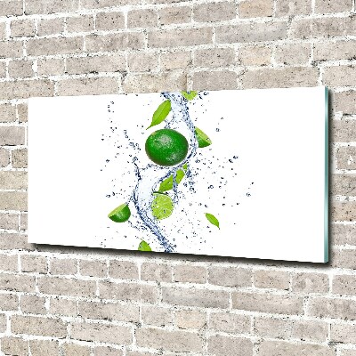 Bild auf Acrylglas Limetten und Wasser