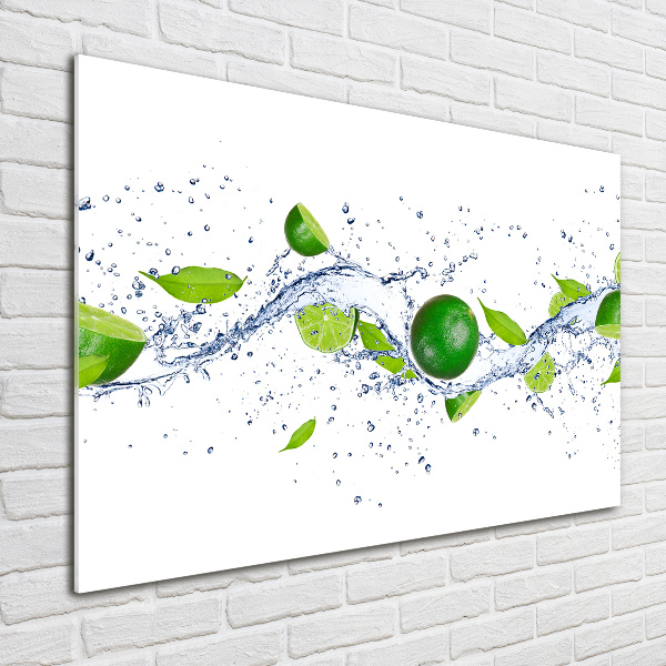 Bild auf Acrylglas Limetten und Wasser