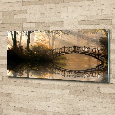 Foto auf Acryl Alte Brücke im Herbst