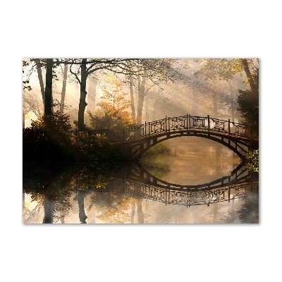 Foto auf Acryl Alte Brücke im Herbst