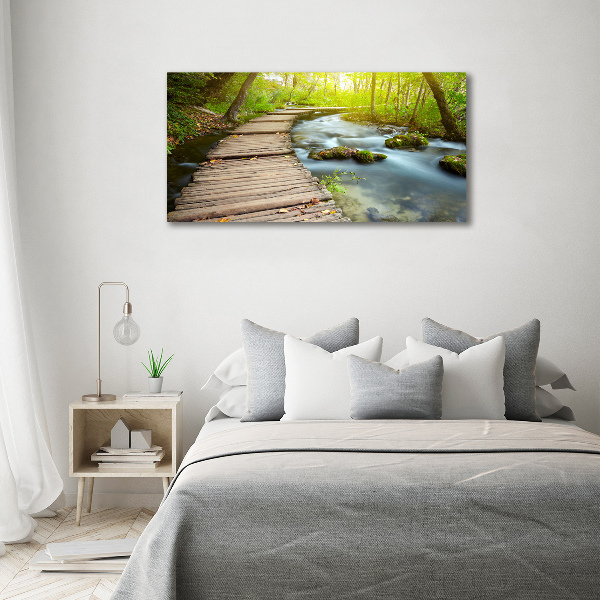 Acrylbild Fotodruck Weg am Fluss