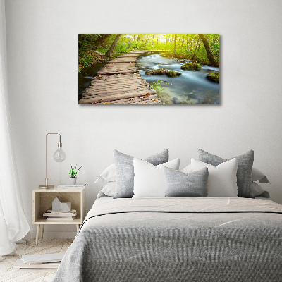 Acrylbild Fotodruck Weg am Fluss