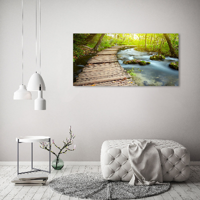 Acrylbild Fotodruck Weg am Fluss