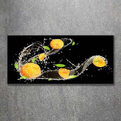 Acrylglas-Druck Aprikosen und Wasser
