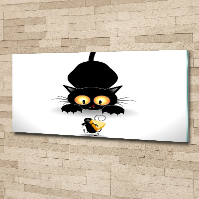 Foto auf Acryl Katz und Maus