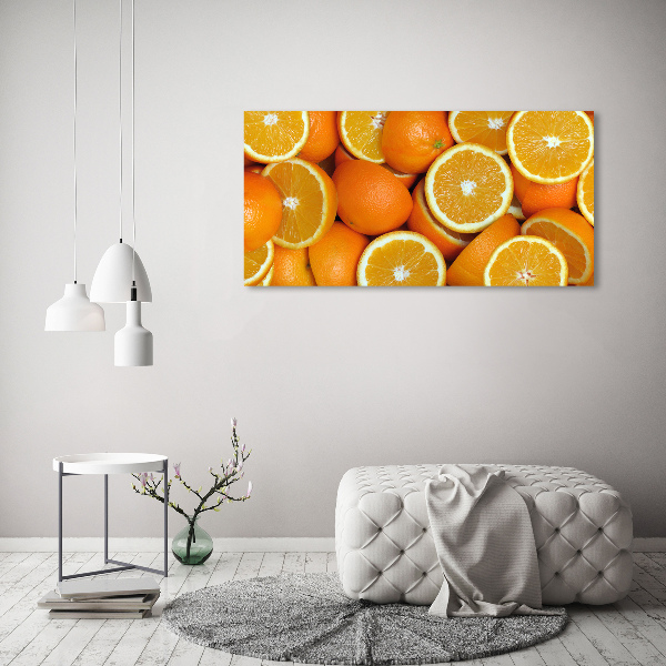 Acrylbild Fotodruck Orangenhälften