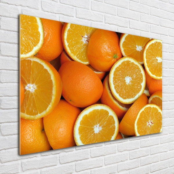 Acrylbild Fotodruck Orangenhälften
