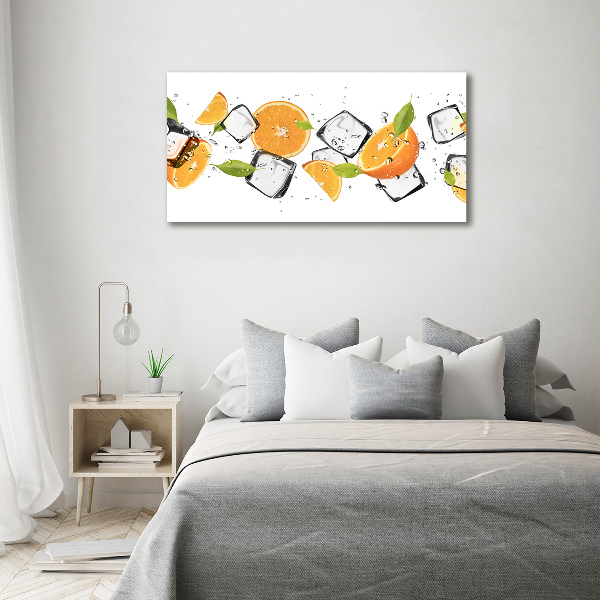 Foto auf Acryl Orangen mit Eis