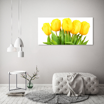 Foto auf Acryl Gelbe Tulpen