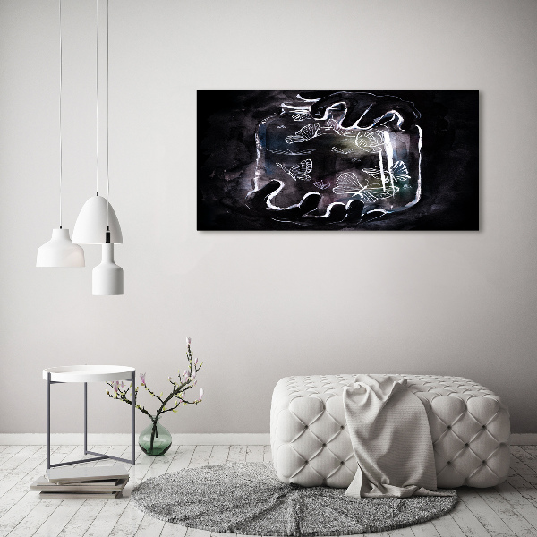 Acrylbild Fotodruck Schmetterlinge im Glas