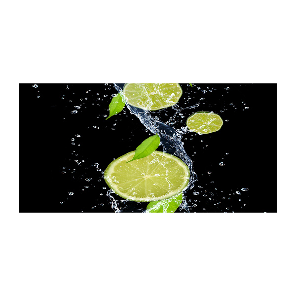 Acrylbild Fotodruck Limetten und Wasser