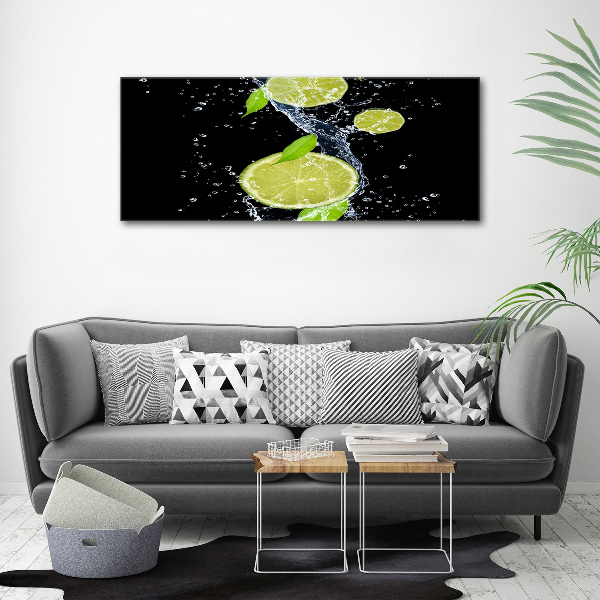 Acrylbild Fotodruck Limetten und Wasser