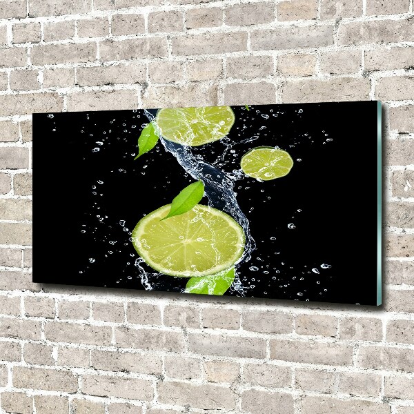 Acrylbild Fotodruck Limetten und Wasser