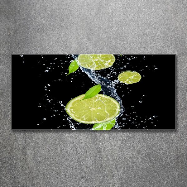 Acrylbild Fotodruck Limetten und Wasser