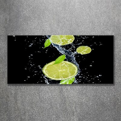 Acrylbild Fotodruck Limetten und Wasser
