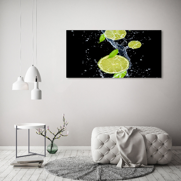 Acrylbild Fotodruck Limetten und Wasser