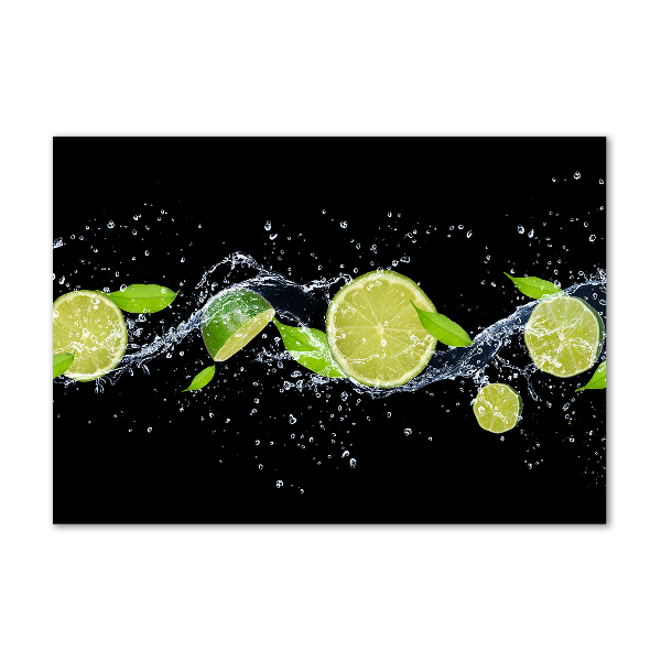 Acrylbild Fotodruck Limetten und Wasser
