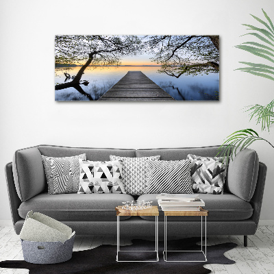 Foto auf Acryl Pier am See
