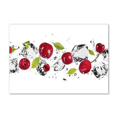 Acrylbild Fotodruck Kirschen und Wasser