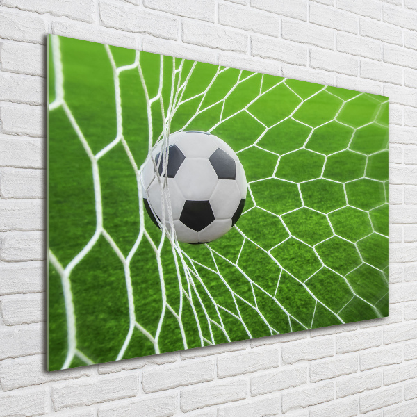 Acrylbild Fotodruck Der Ball ist im Tor