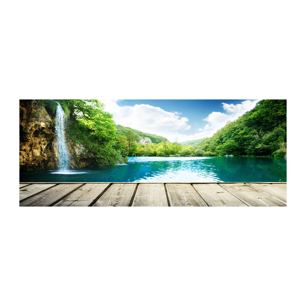 Bild auf Acrylglas Wasserfall im Wald