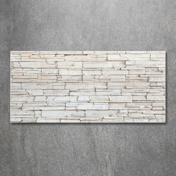 Acrylbild Fotodruck Weiße Steinmauer