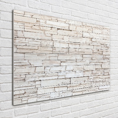 Acrylbild Fotodruck Weiße Steinmauer