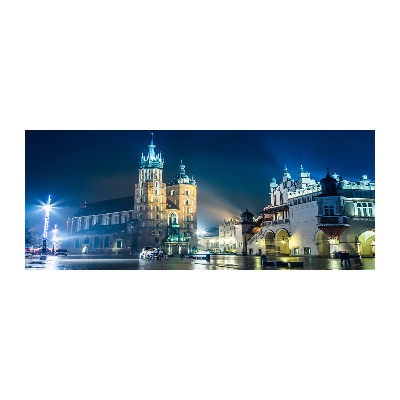 Acrylglas-Druck Krakau bei Nacht