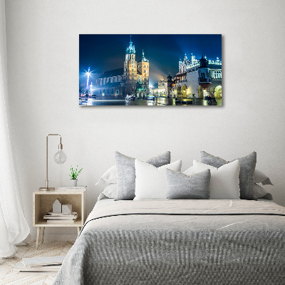 Acrylglas-Druck Krakau bei Nacht