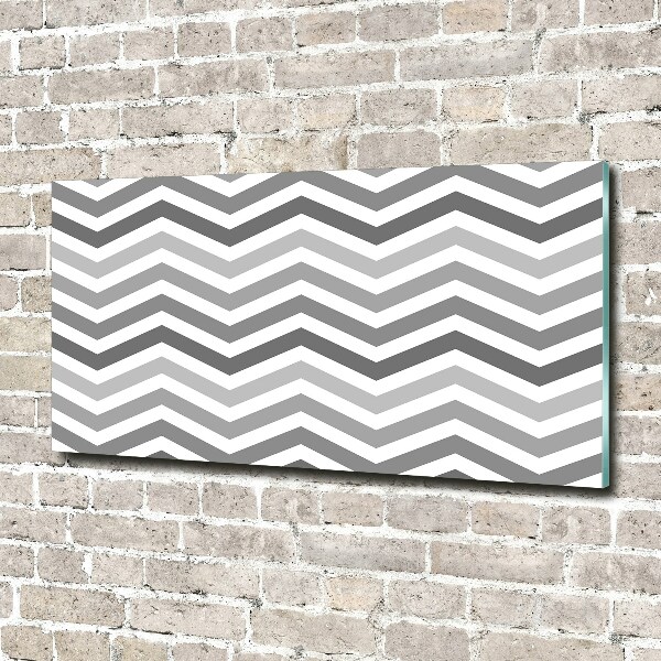Acrylglas-Druck Graue Zickzacklinien