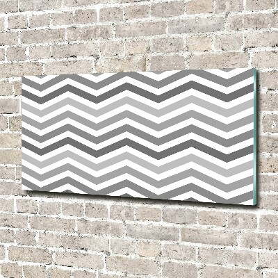 Acrylglas-Druck Graue Zickzacklinien