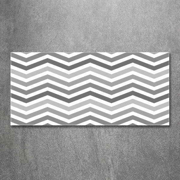 Acrylglas-Druck Graue Zickzacklinien