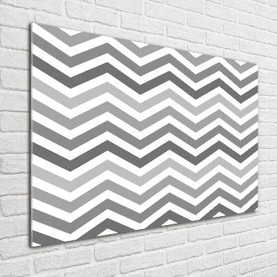Acrylglas-Druck Graue Zickzacklinien