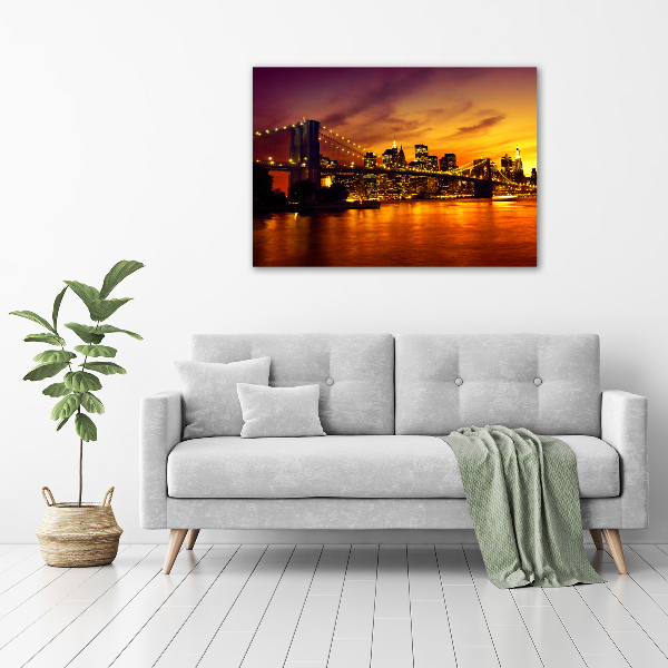 Acrylbild Fotodruck Brooklyn Bridge