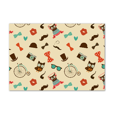 Foto auf Acryl Hipster-Eulen