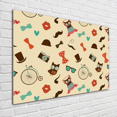 Foto auf Acryl Hipster-Eulen