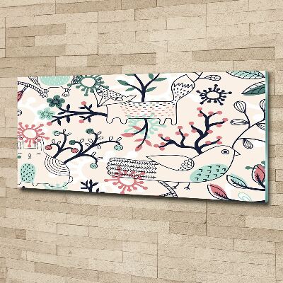 Acrylglas-Druck Tiere und Blumen