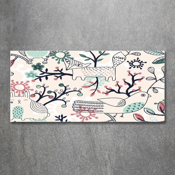 Acrylglas-Druck Tiere und Blumen