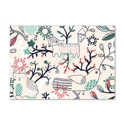 Acrylglas-Druck Tiere und Blumen