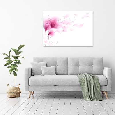 Acrylbild Fotodruck Rosa Blume